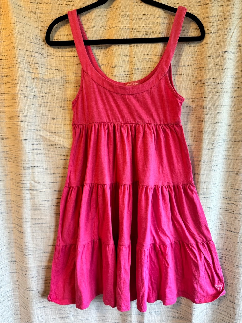 PINK Victoria's Secret Girls' Hot Pink Tiered Tank Dress